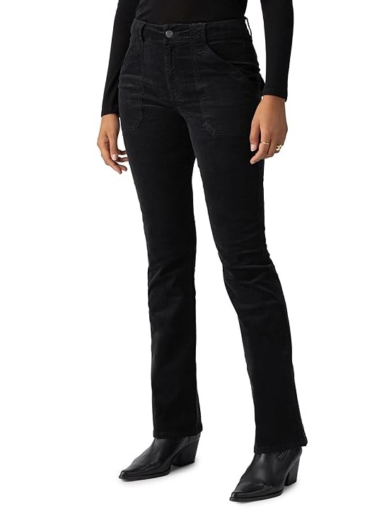 Sanctuary Velveteen Hayden Bootcut in Black Womens Dress Pants Black