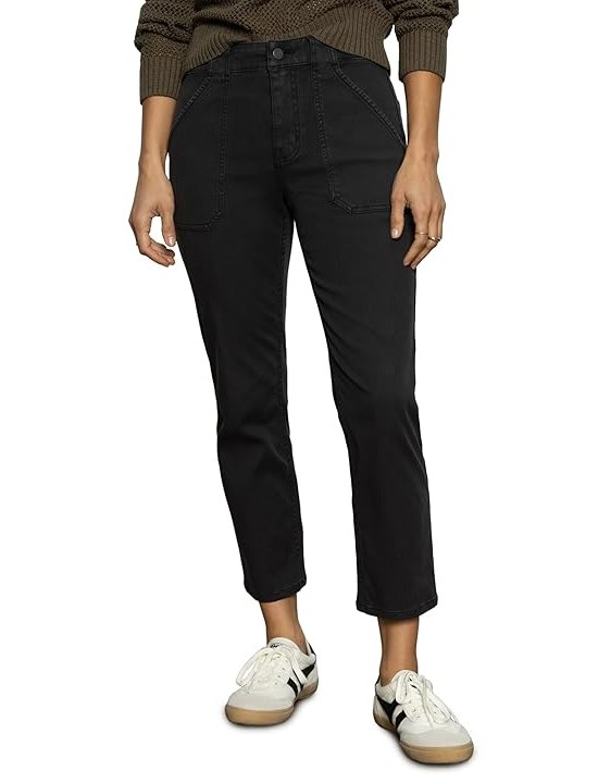Sanctuary Sculpted Hayden Straight Crop Womens, Black