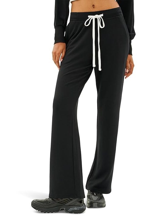 Splits59 Raven Fleece Full-Length Sweatpants Womens Casual Pants Black
