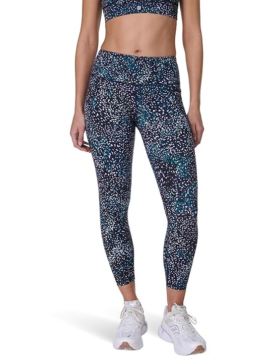 Sweaty Betty Power 7, 8 Workout Leggings Womens, Blue Aurora Print