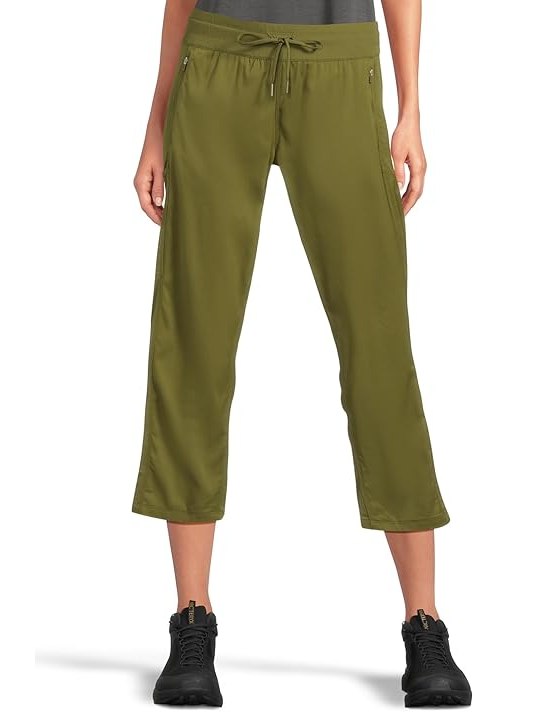 The North Face Aphrodite Motion Capris Womens Casual Pants Forest Olive